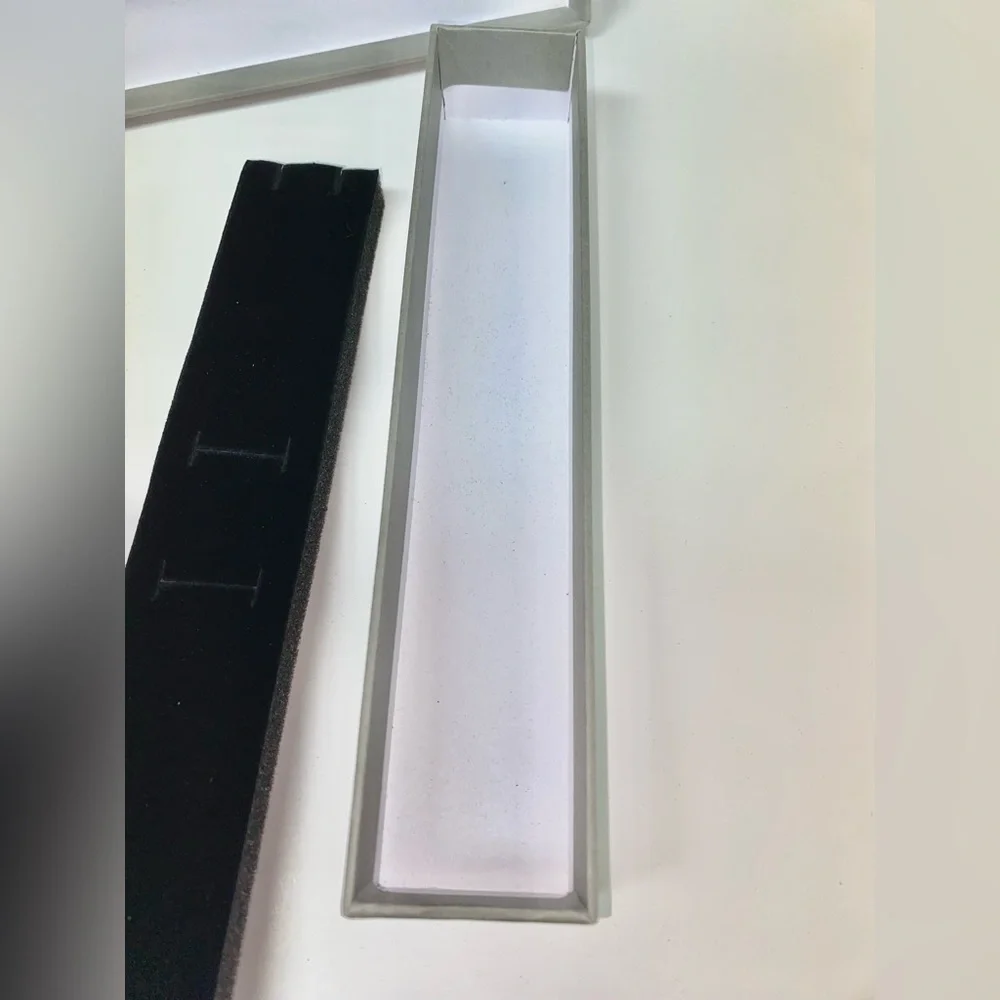 WHOLESALE | 5 pack of Long JEWELRY BOXES | Cardboard & Black Sponge Padding